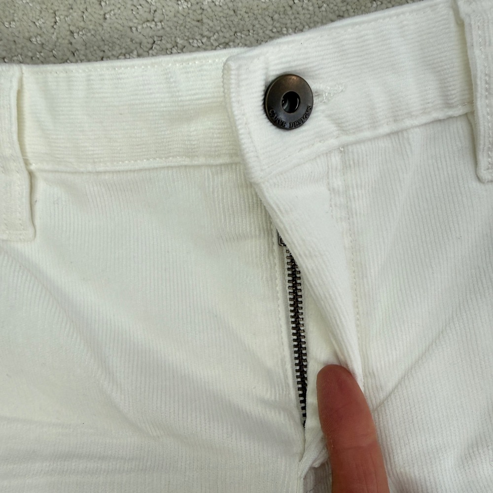 Carve Designs Oahu Shorts Womens 12 White Corduroy Raw Hem Stretch 11468 - Picture 6 of 13